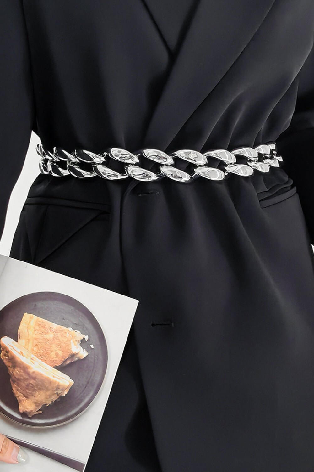 1.2" Width Acrylic Curb Chain Belt - Sugarz Chique Boutique