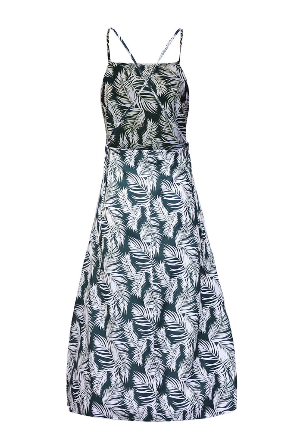 Slit Crisscross Printed Sleeveless Cami Dress | Sugarz Chique Boutique