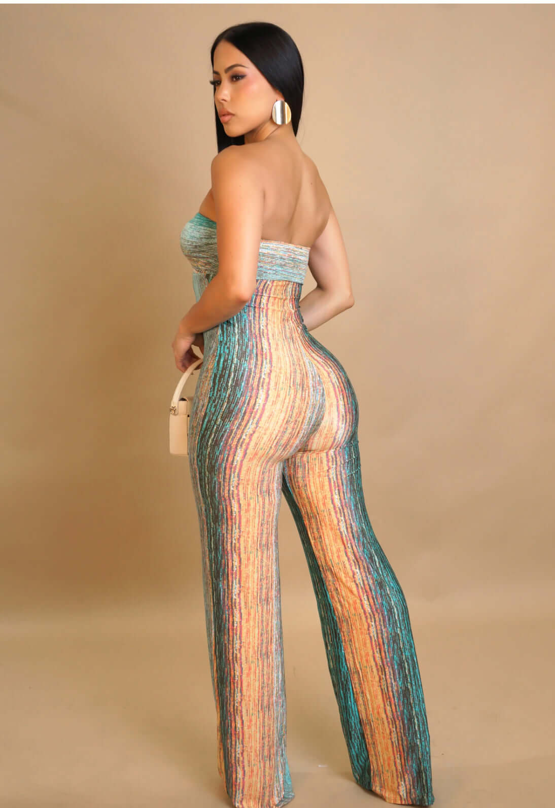 Strapless Tie-front Jumpsuit - Brunch Wear & Chic Daytime Fashion Sugarz Chique Boutique