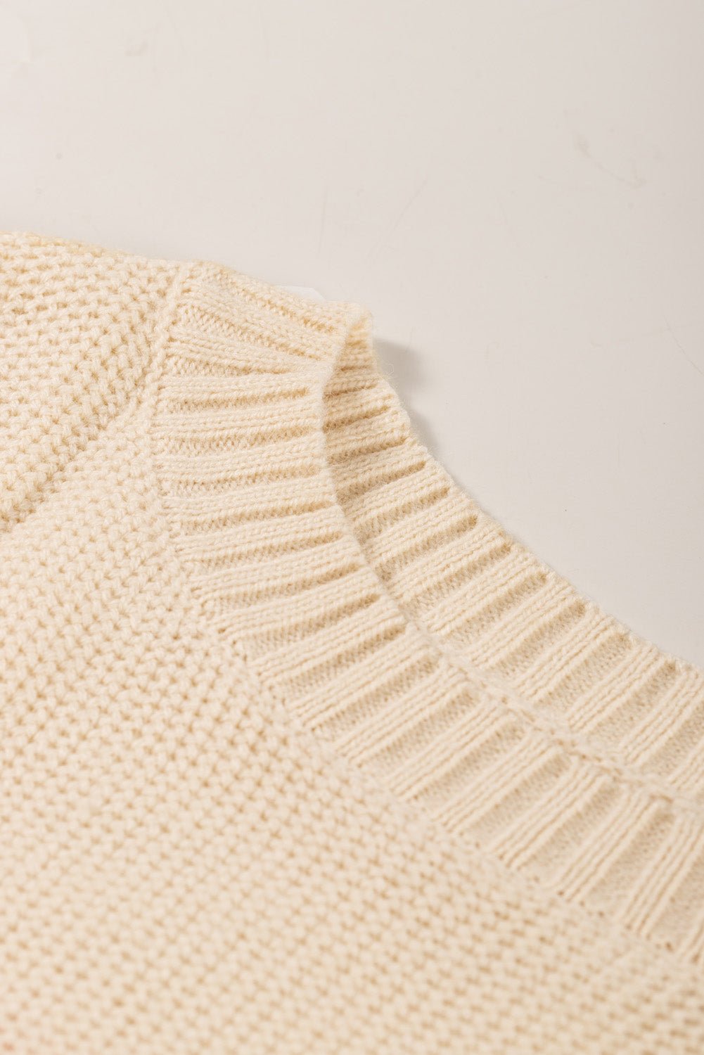 Color Block Drop Shoulder Round Neck Sweater | Sugarz Chique Boutique