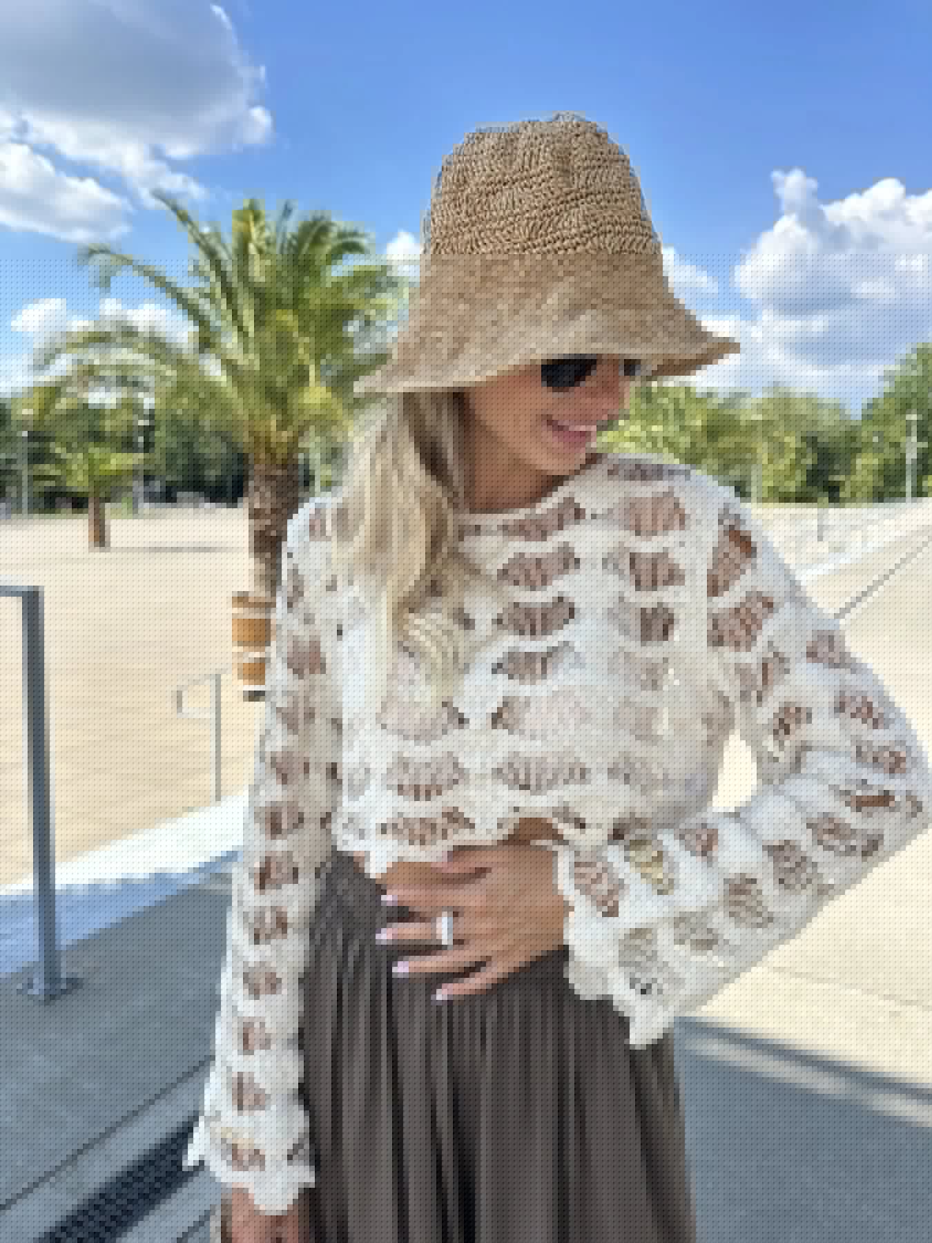 Crochet Long Sleeve Knit Cover Up | Sugarz Chique Boutique