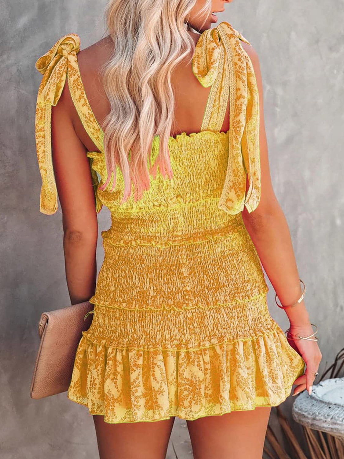 Smocked Wide Strap Mini Cami Dress | Sugarz Chique Boutique