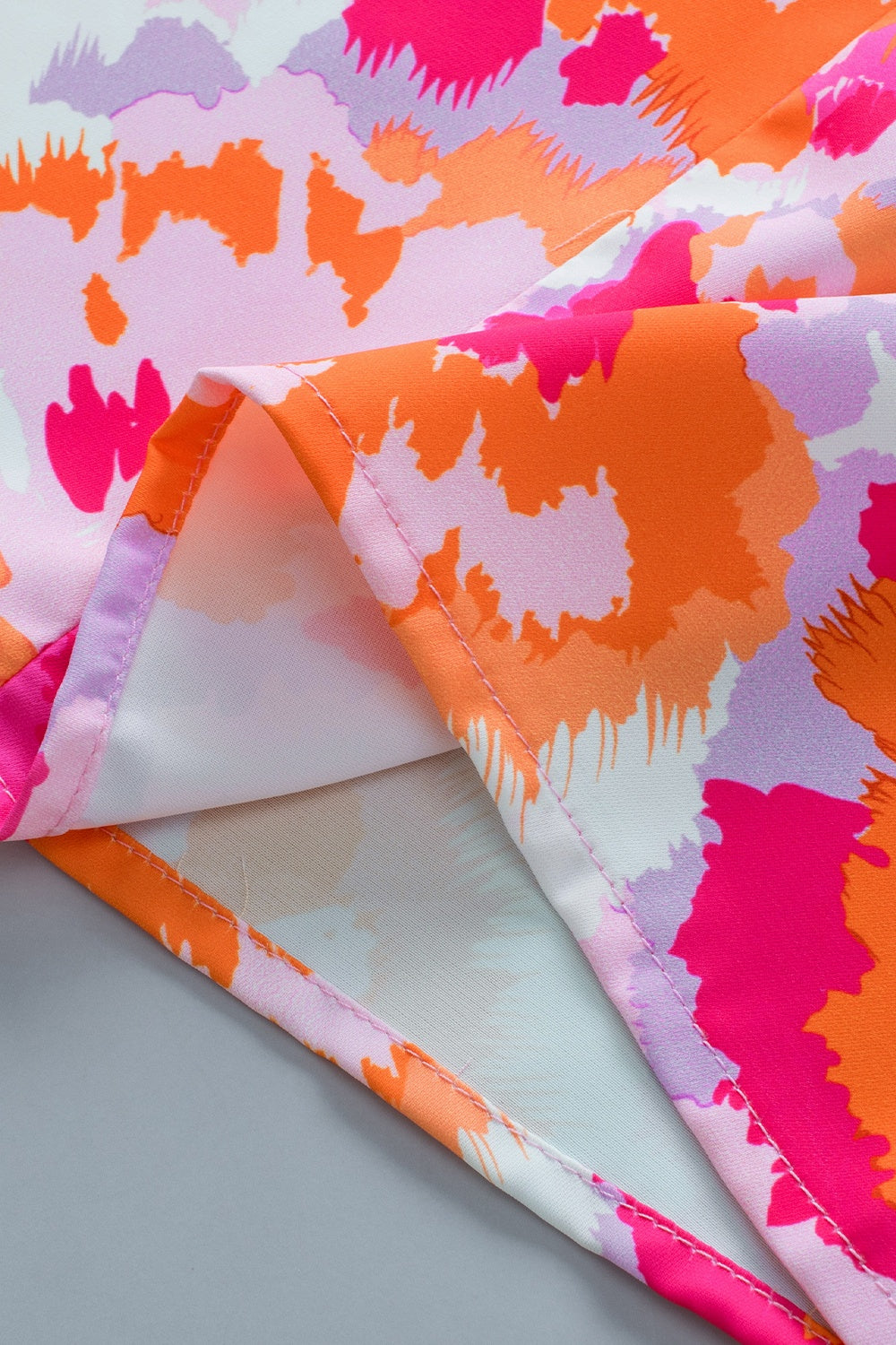 Printed V-Neck Short Sleeve Blouse - Sugarz Chique Boutique