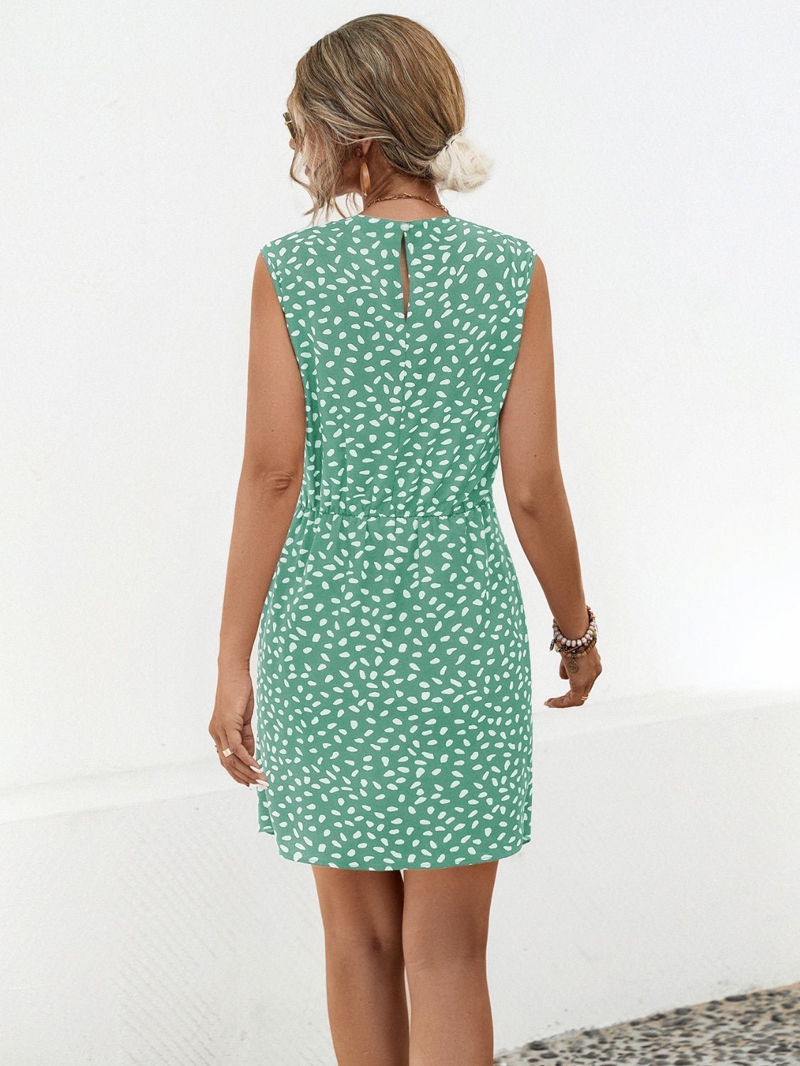 Twisted Printed Sleeveless Mini Dress | Sugarz Chique Boutique