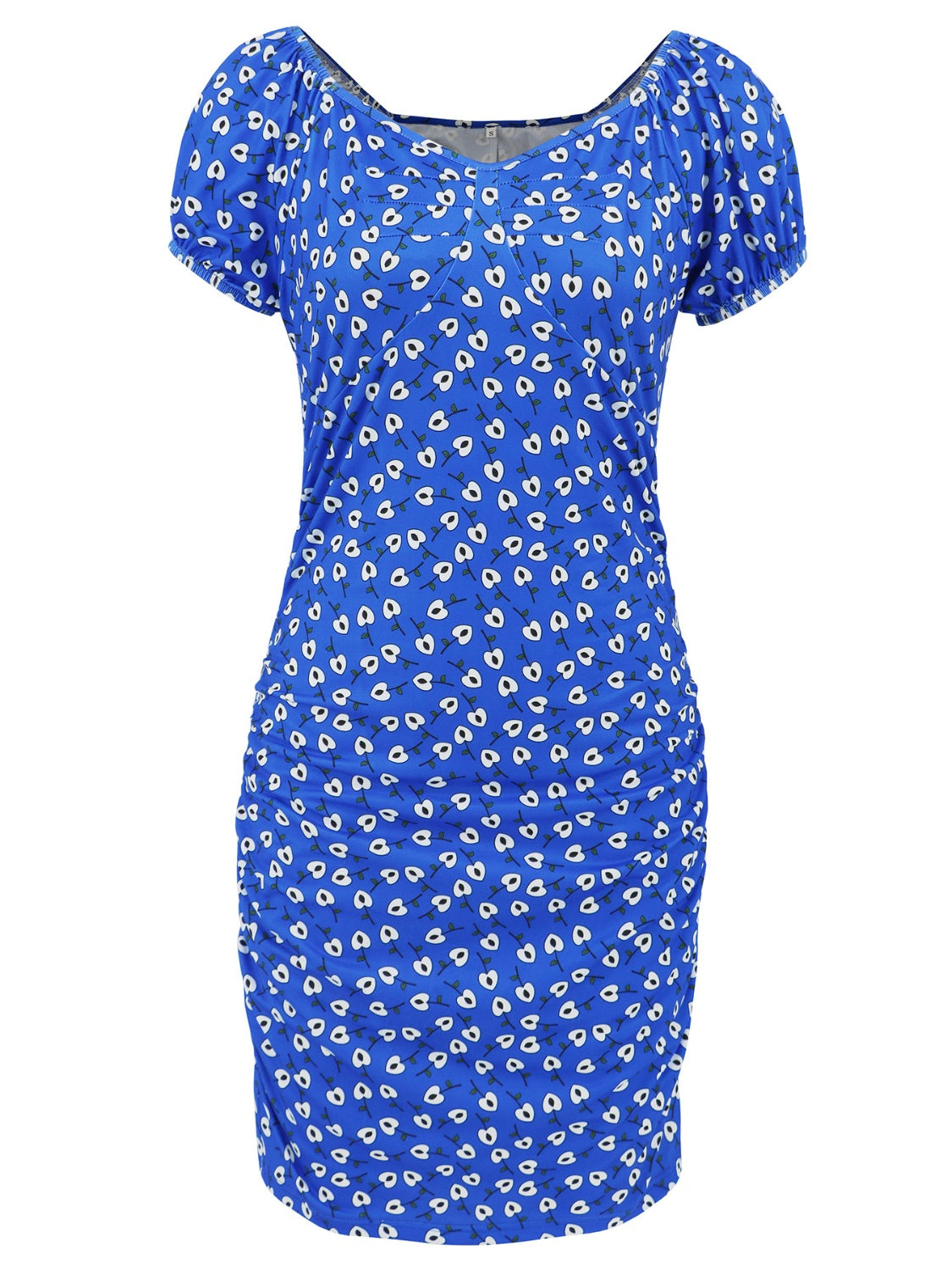 Printed V-Neck Short Sleeve Mini Dress | Sugarz Chique Boutique