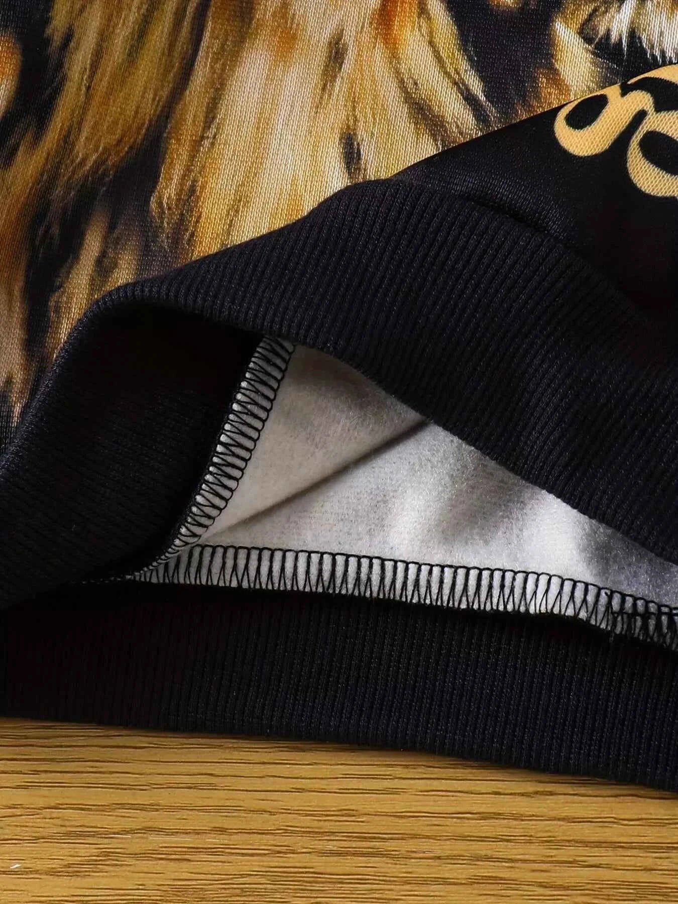 Children's Lion King Print Hoodie and Pants Set