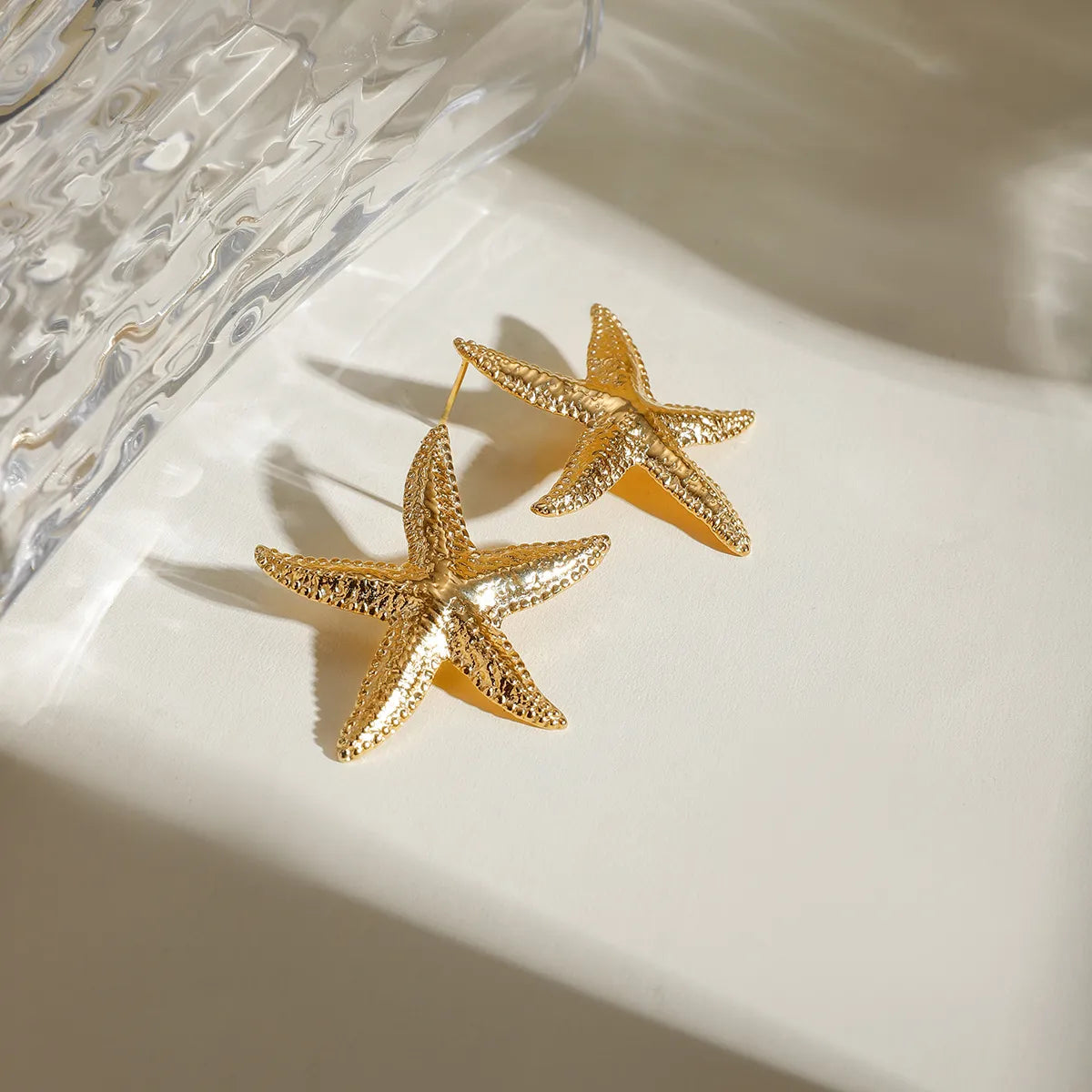 18K Gold-Plated Starfish Stud Earrings - Sugarz Chique Boutique