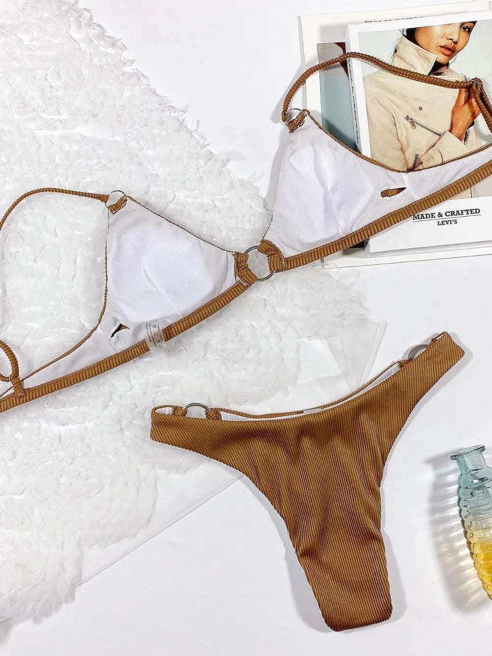 Plunge Spaghetti Strap Swim Set | Sugarz Chique Boutique