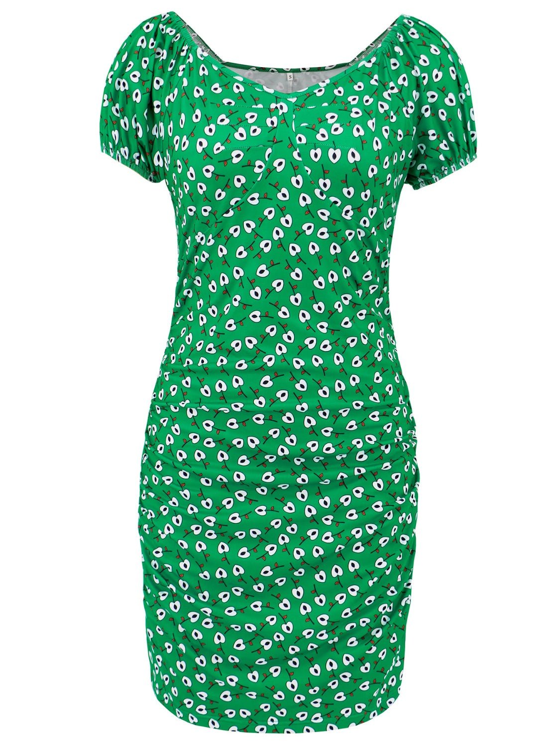 Printed V-Neck Short Sleeve Mini Dress | Sugarz Chique Boutique