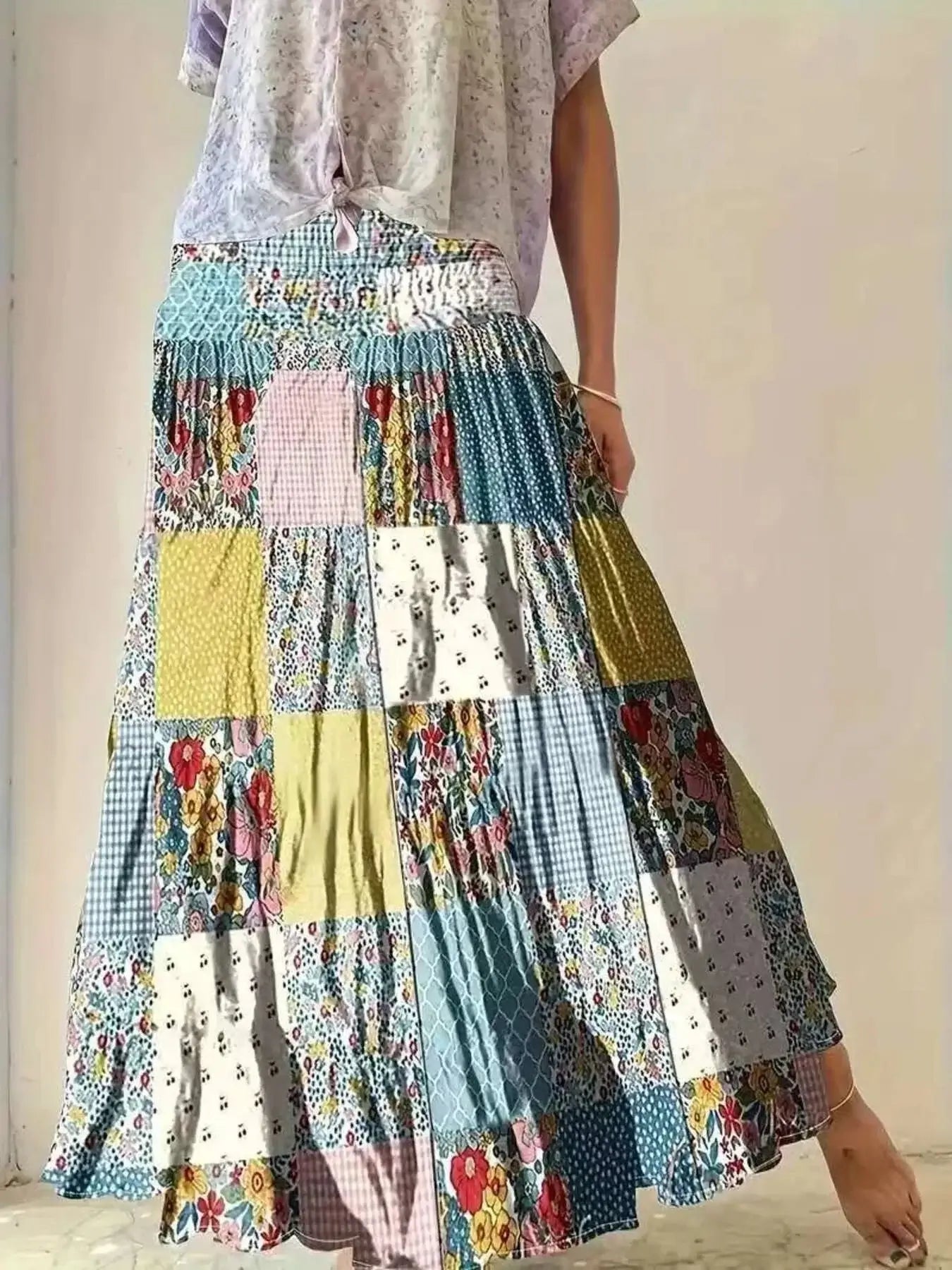Smocked Waist Printed Maxi Skirt | Sugarz Chique Boutique
