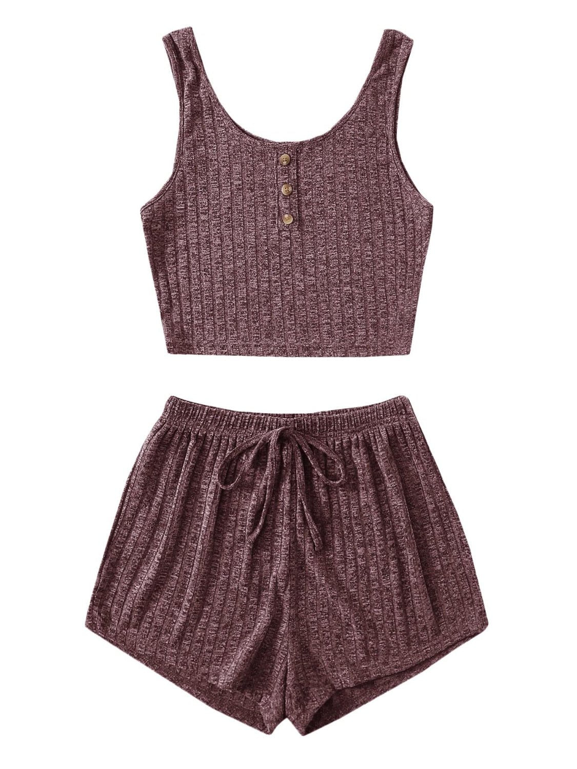 Scoop Neck Top and Shorts Lounge Set | Sugarz Chique Boutique