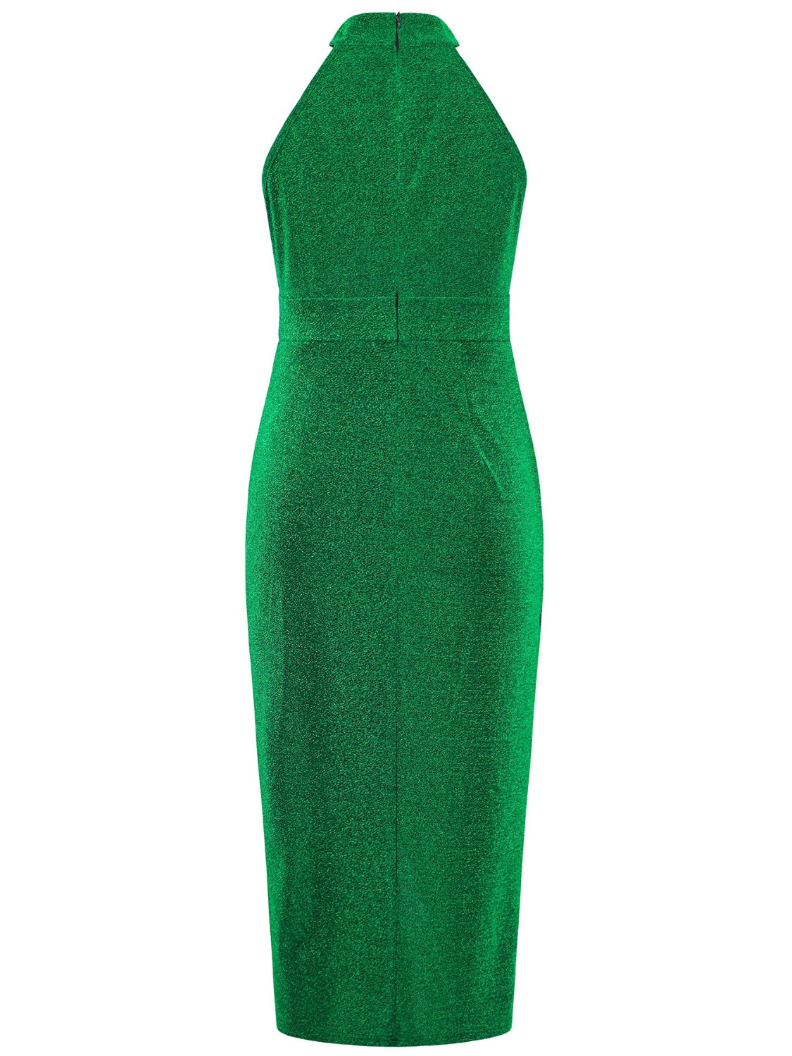 Slit Ruched Mock Neck Sleeveless Dress - Sugarz Chique Boutique