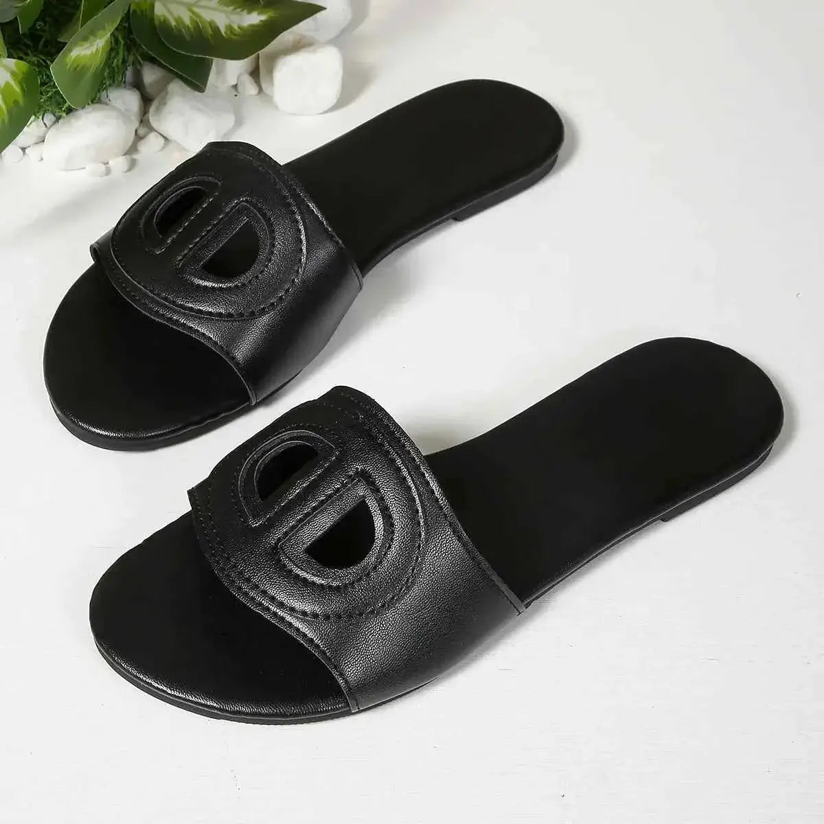 Open Toe Flats Sandals | Sugarz Chique Boutique