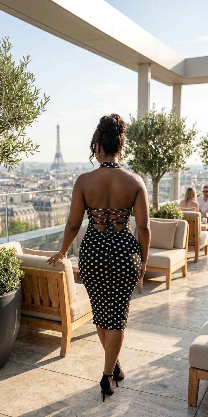 Polka Dot Midi Dress