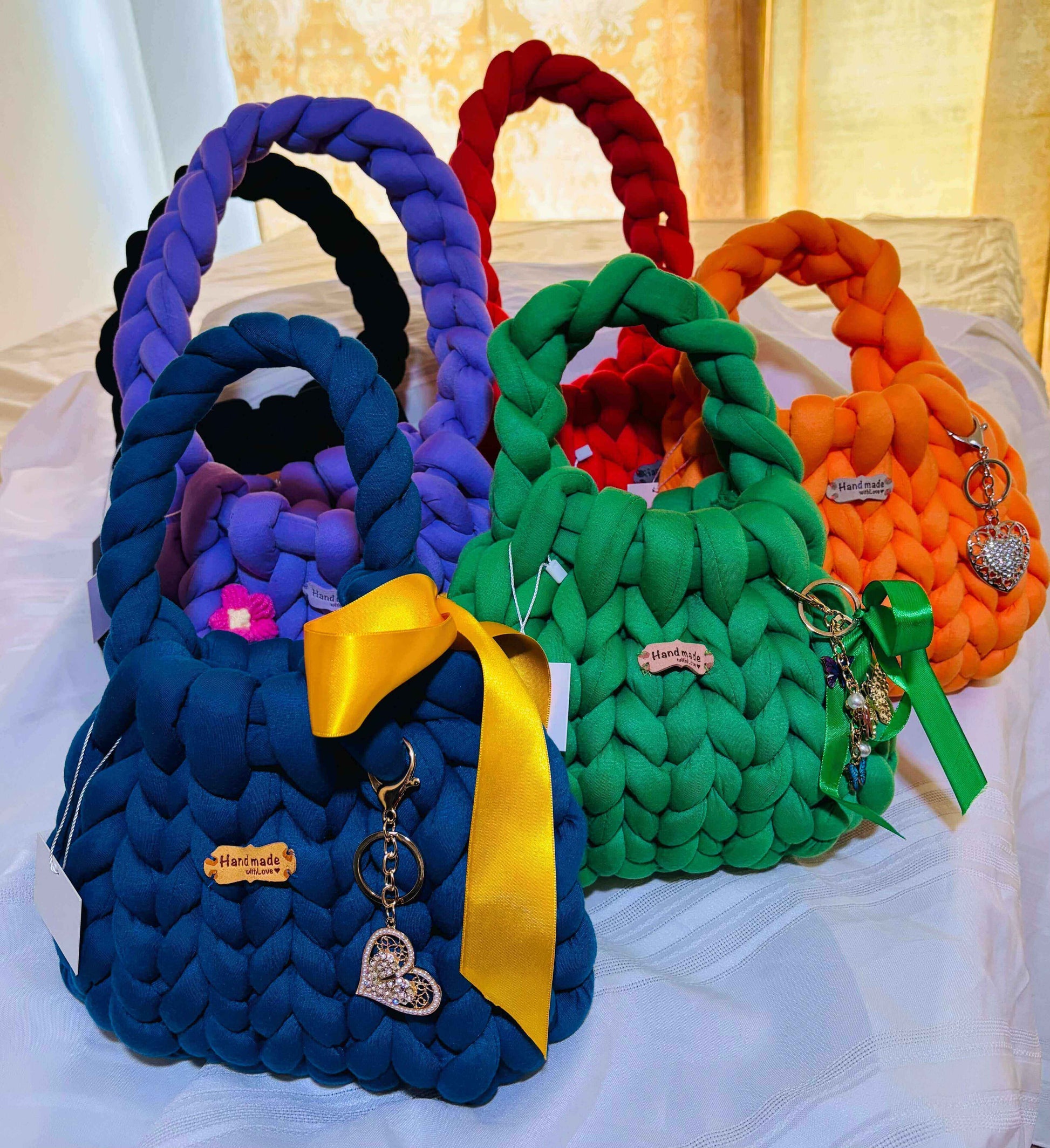 emerald charm bag cozy meets couture