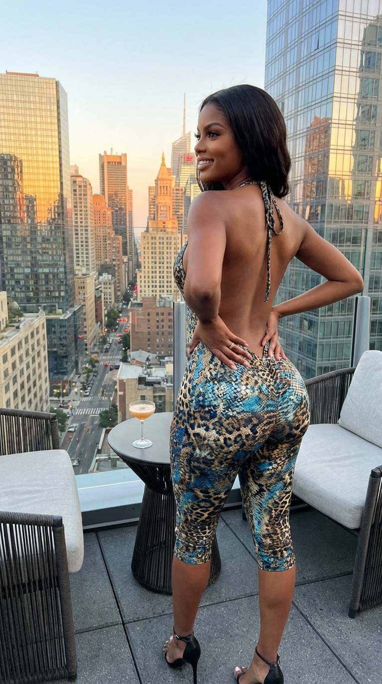 Multi-Colored Halter Neck Romper