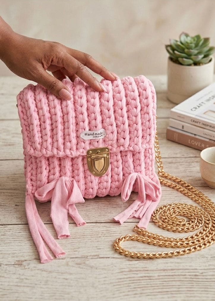 Sugarz Cloud Ribbon Crossbody bag featuring a soft pastel cloud design and ribbon strap, stylish and lightweight for daily use.