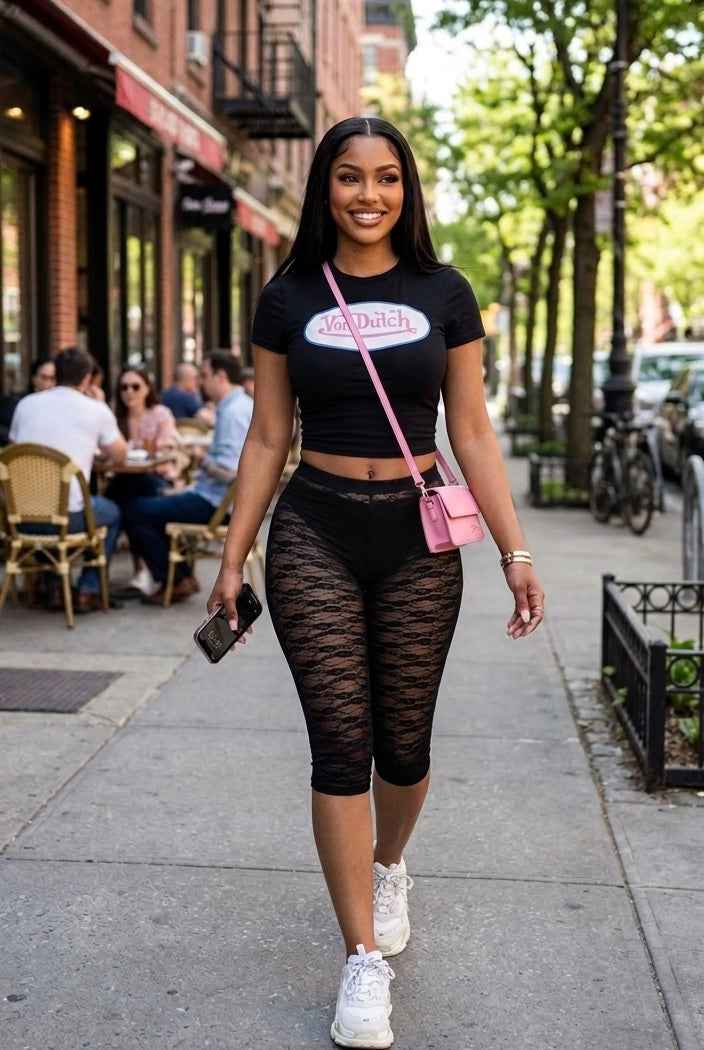 Lace Capri Shorts