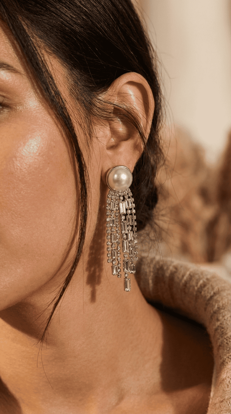 Pearl Fringe Earrings - Sugarz Chique Boutique