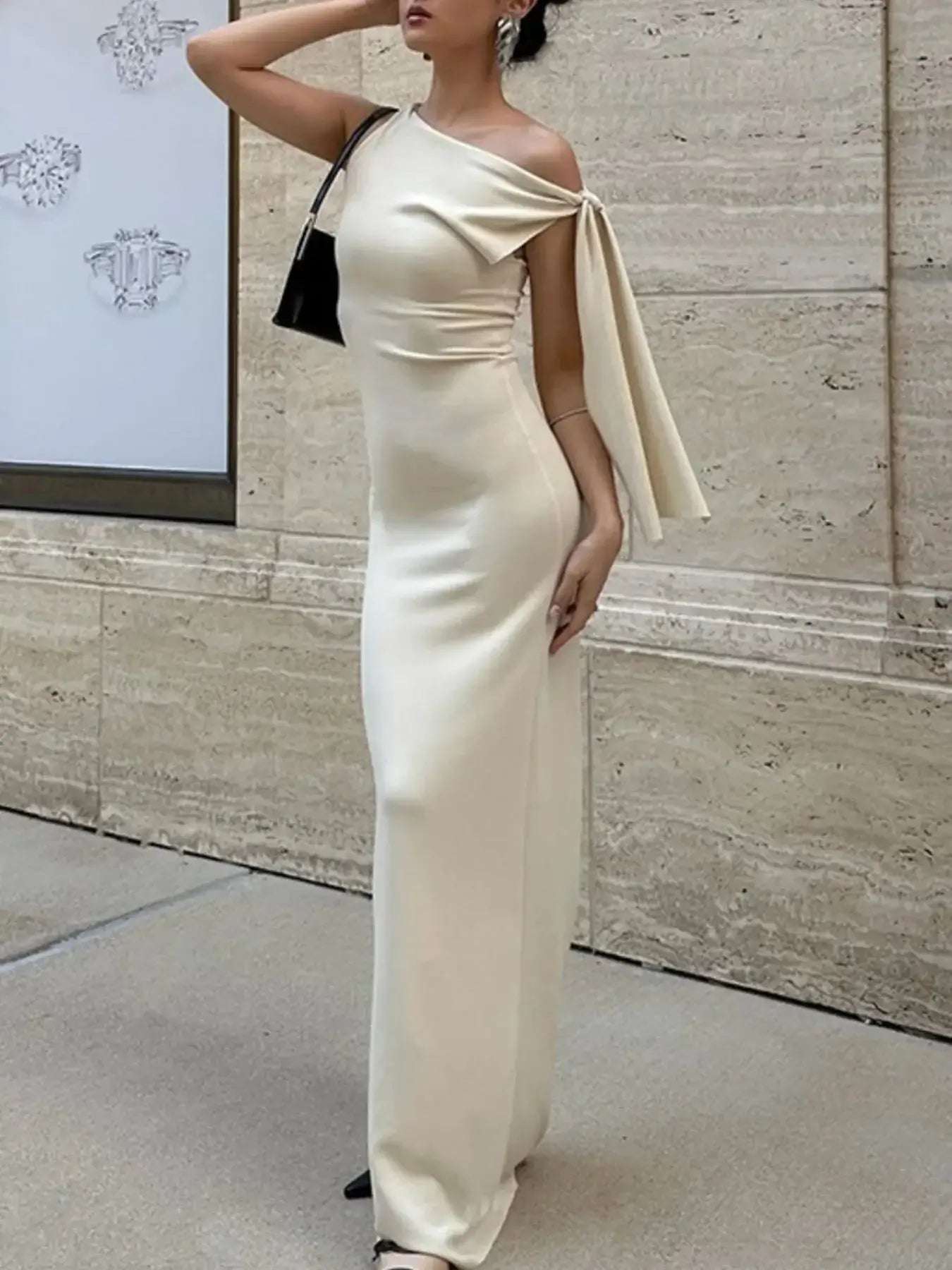 Asymmetrical Tied Sleeveless Maxi Dress - Sugarz Chique Boutique