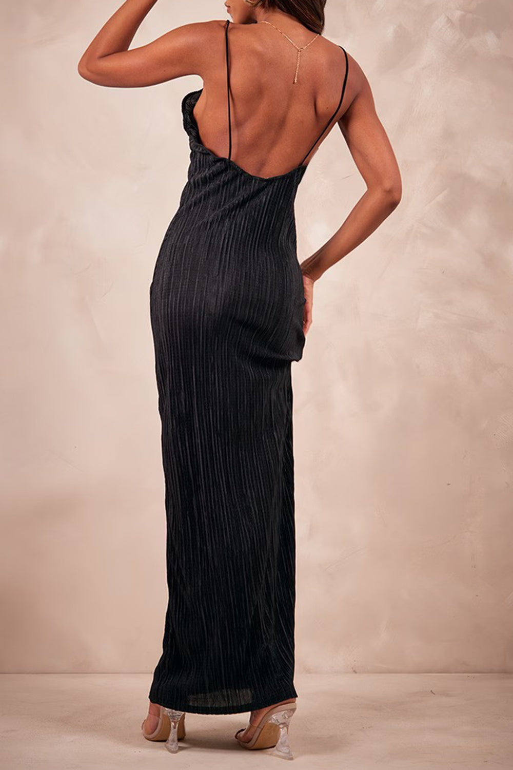 Backless Printed Maxi Cami Dress | Sugarz Chique Boutique