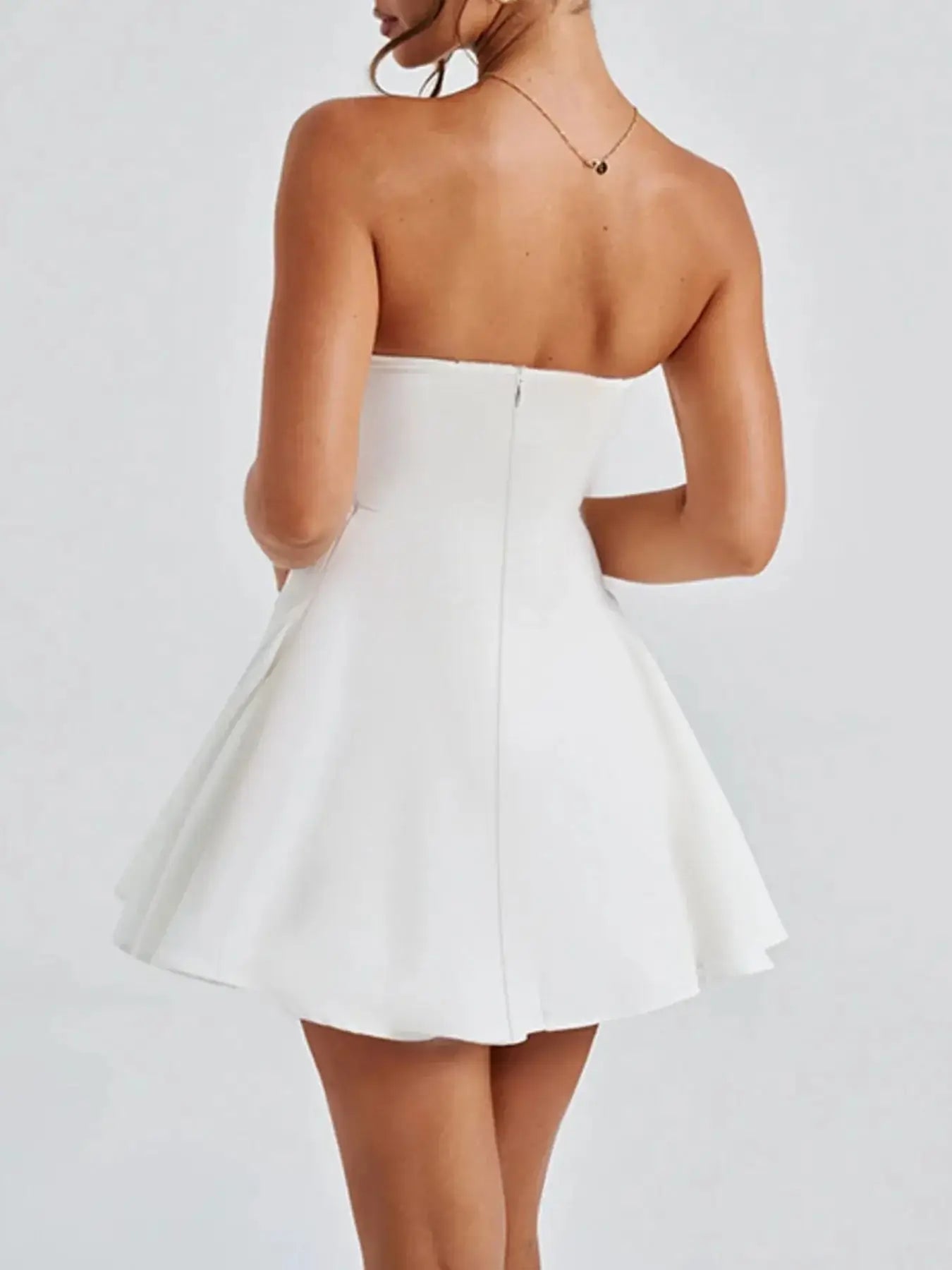 Bow Tube A - Line Mini Dress - Sugarz Chique Boutique