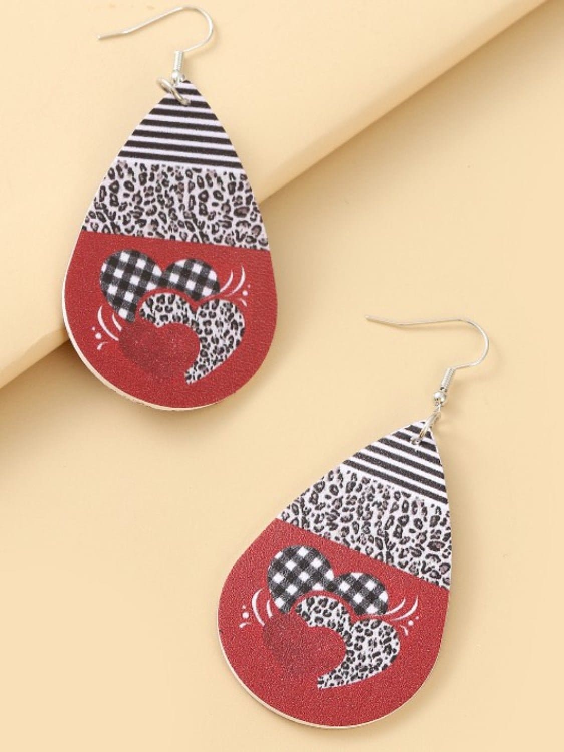 Printed PU Leather Dangle Earrings | Sugarz Chique Boutique
