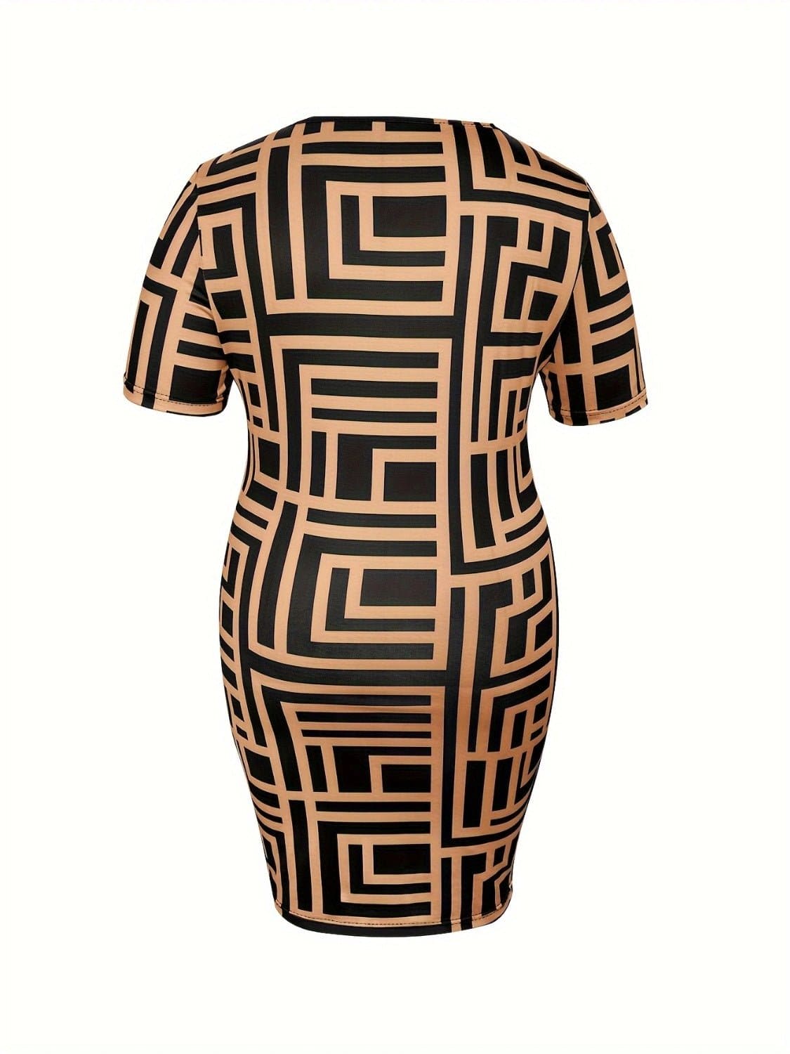Plus Size Sweetheart Neck Short Sleeve Mini Dress | Sugarz Chique Boutique