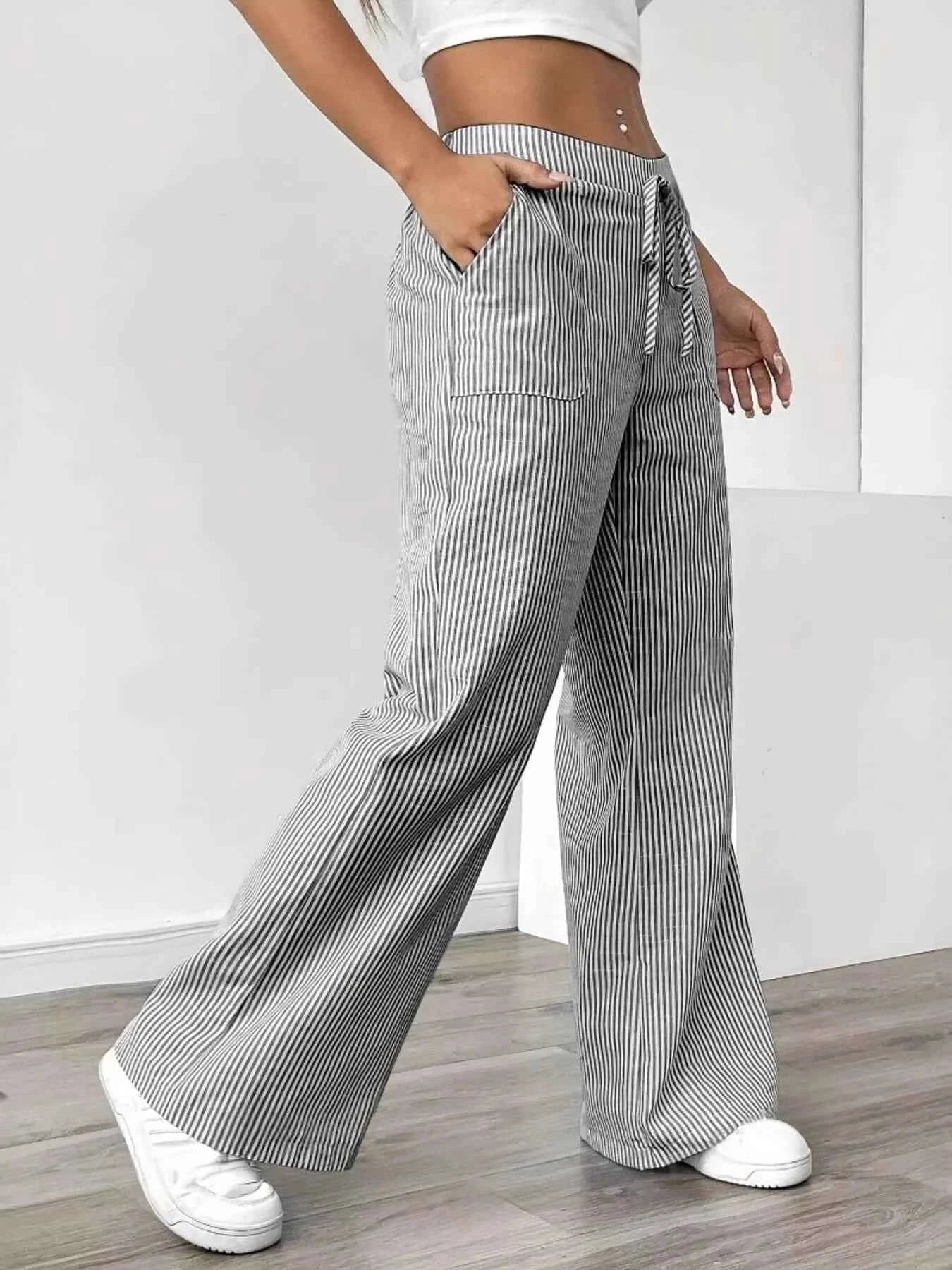 Striped Wide Leg Pants
