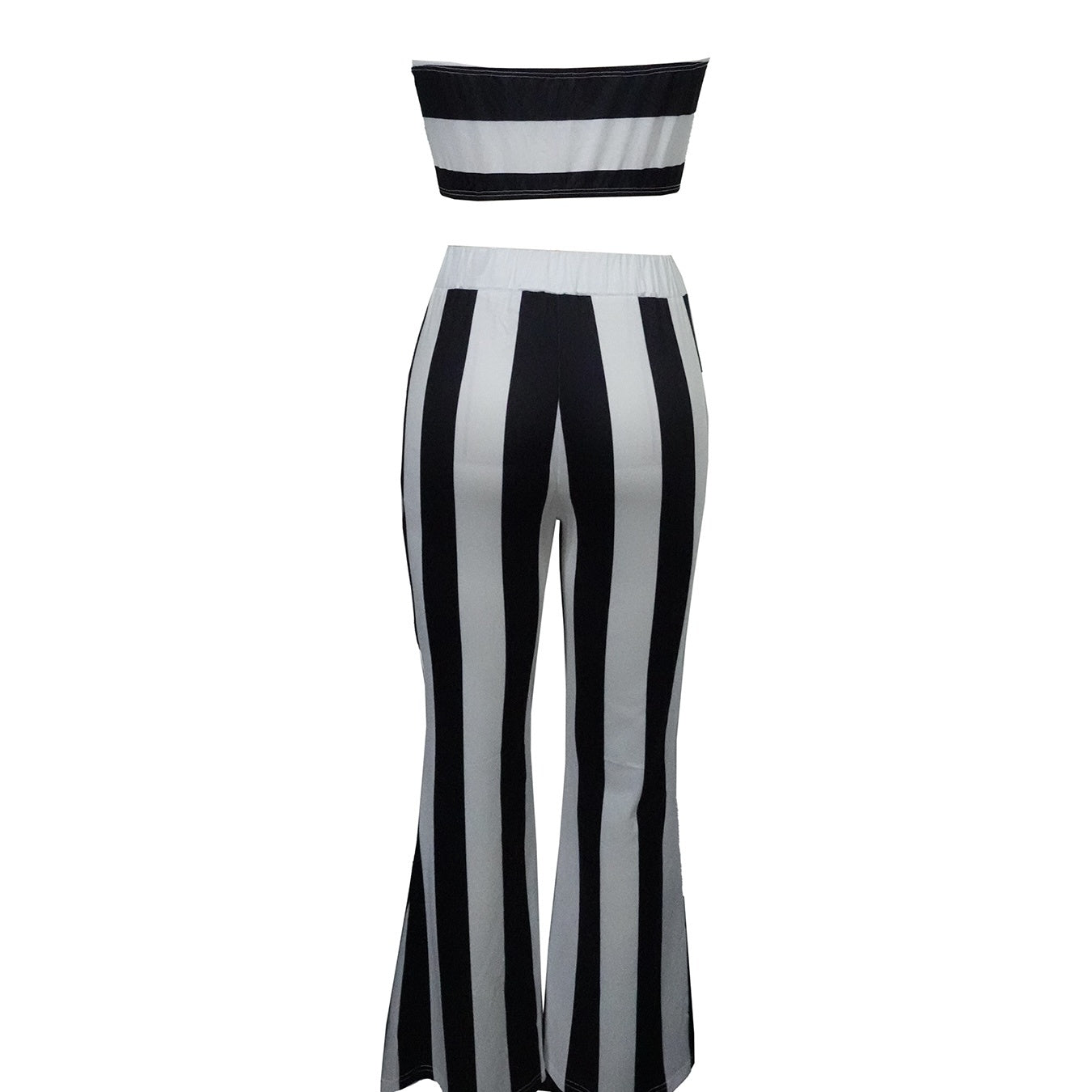 Women's Striped Camisole Vest Slim Fit Flared Pants Set - Sugarz Chique Boutique