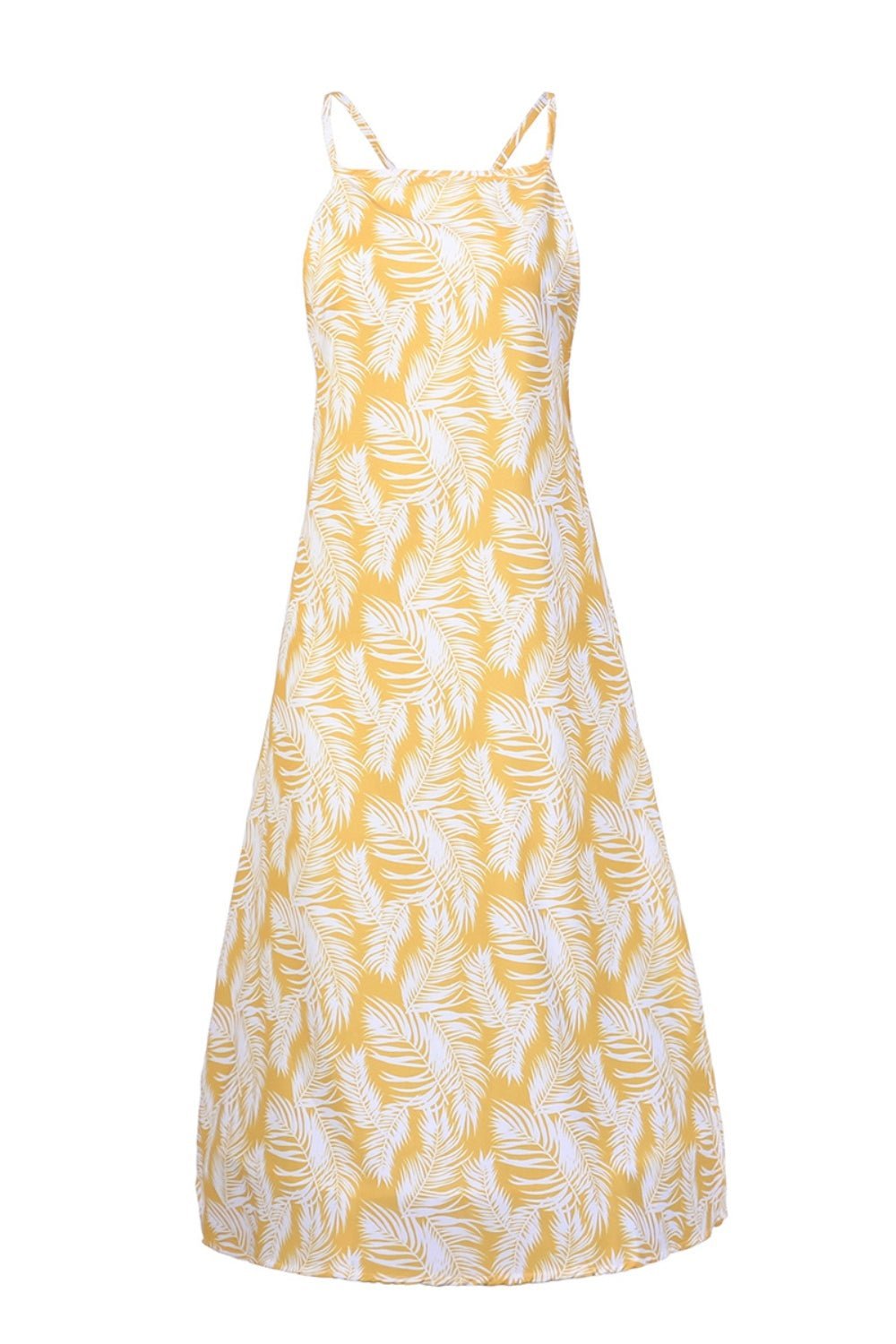 Slit Crisscross Printed Sleeveless Cami Dress | Sugarz Chique Boutique