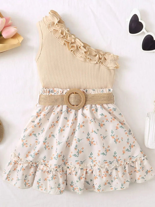 Single Shoulder Top and Printed Skirt Set | Sugarz Chique Boutique