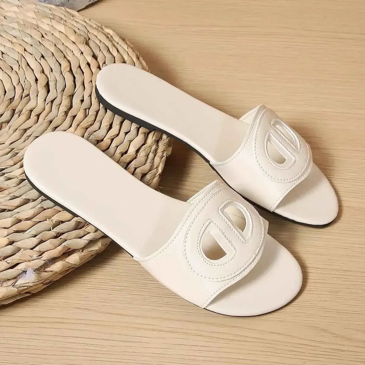 Open Toe Flats Sandals | Sugarz Chique Boutique