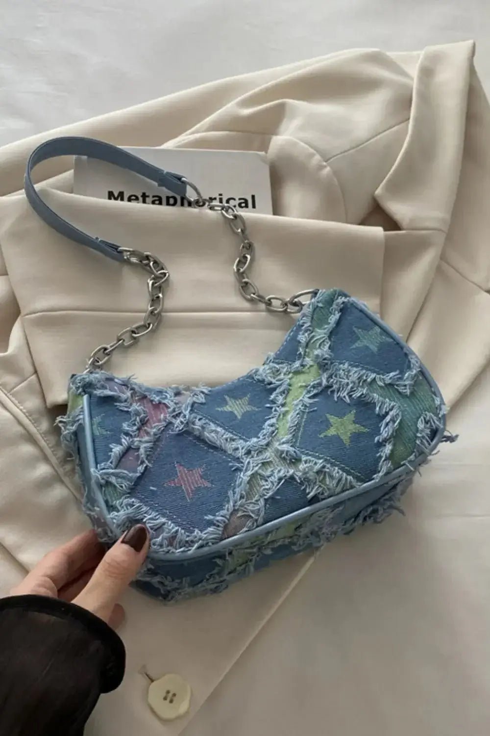Fringe Star Print Shoulder Bag - Sugarz Chique Boutique