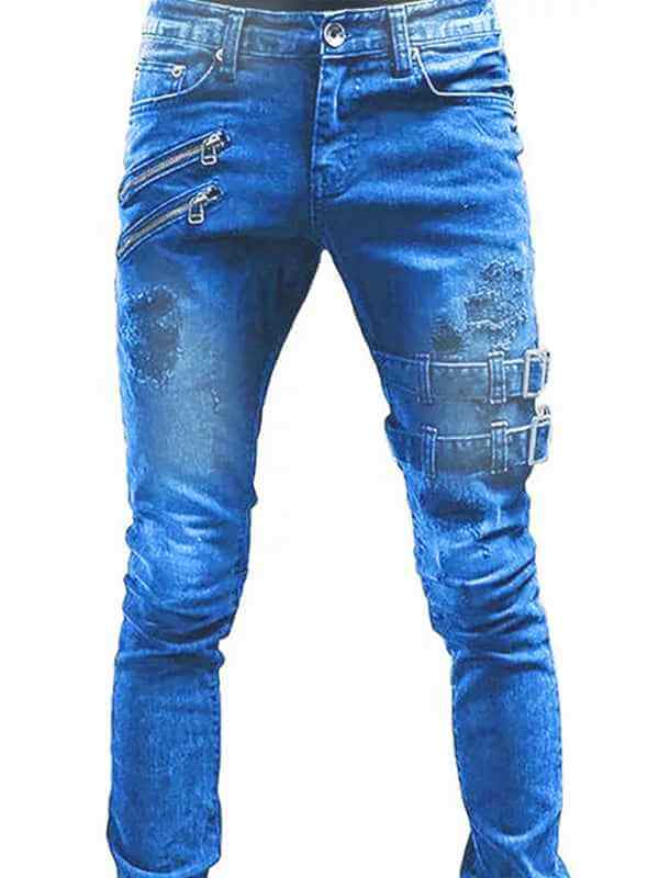 Classic Men's Cotton Blend Solid Denim Jeans with Slant Pockets | Sugarz Chique Boutique