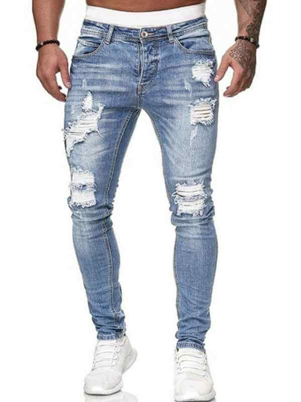 Men's Fashion Ripped Slim Skinny Jeans | Sugarz Chique Boutique