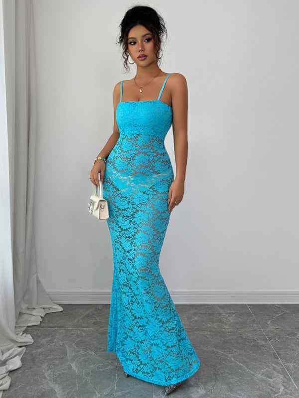 suspender hollow dress | Sugarz Chique Boutique