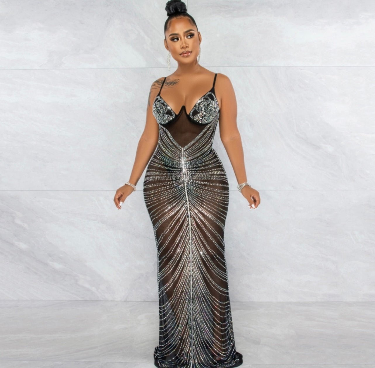 Veronice Long Sequins Dress
