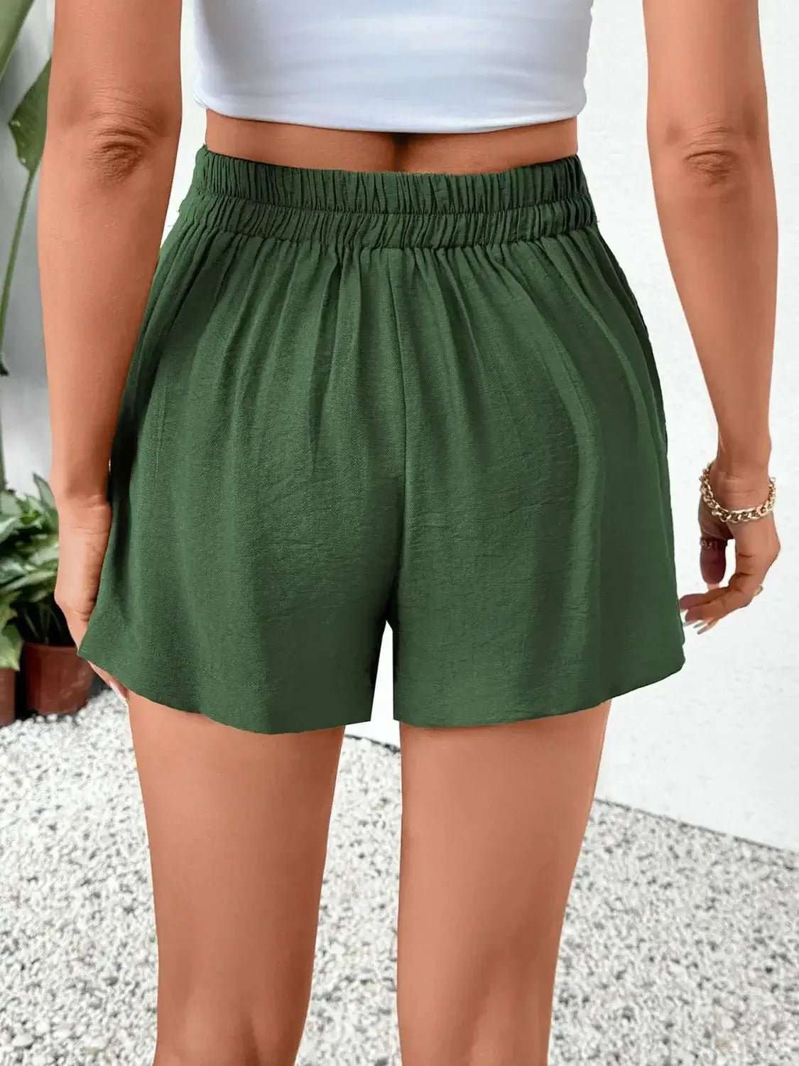 Pleated Detail Shorts with Pockets | Sugarz Chique Boutique