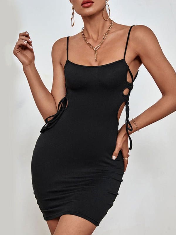 Pure Desire Sexy Sling Dress Black Sleeveless Dress - Sugarz Chique Boutique