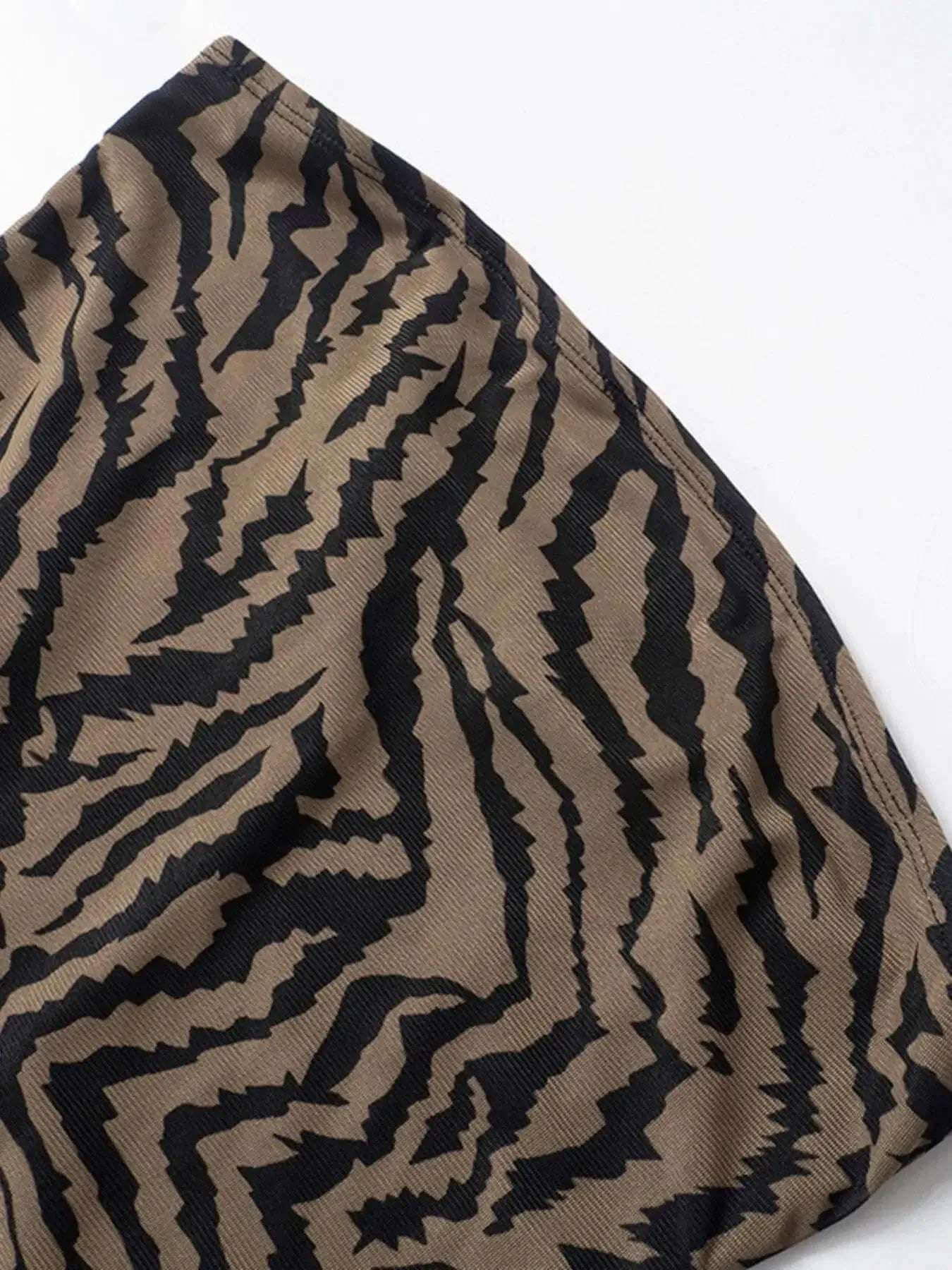 Zebra Print Maxi Dress with Side Slit | Sugarz Chique Boutique