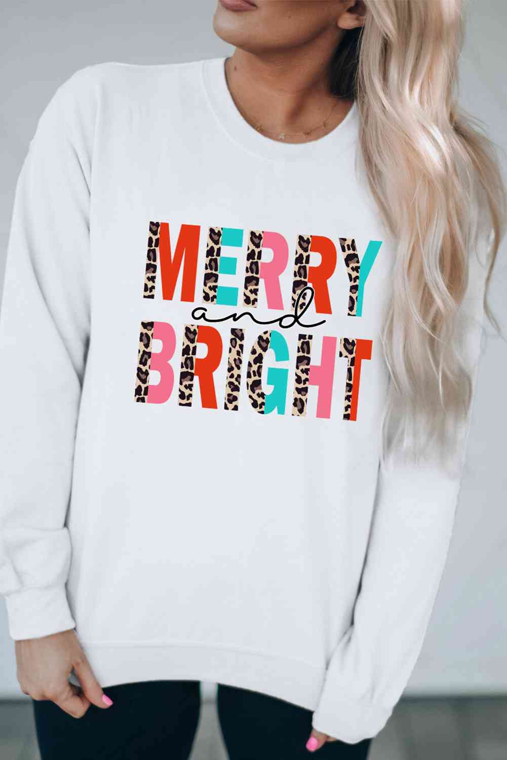 MERRY AND BRIGHT Graphic Sweatshirt | Sugarz Chique Boutique