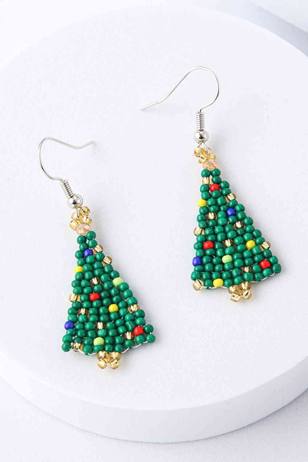 Beaded Christmas Tree Earrings | Sugarz Chique Boutique