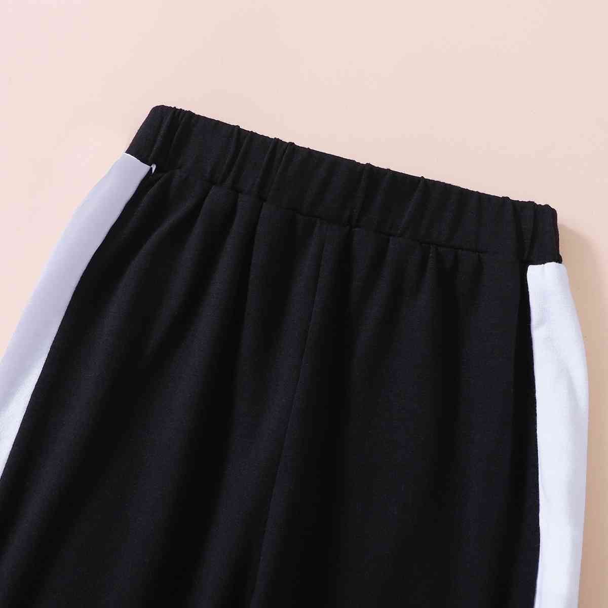 NICE Contrast Tee and Pants Set | Sugarz Chique Boutique