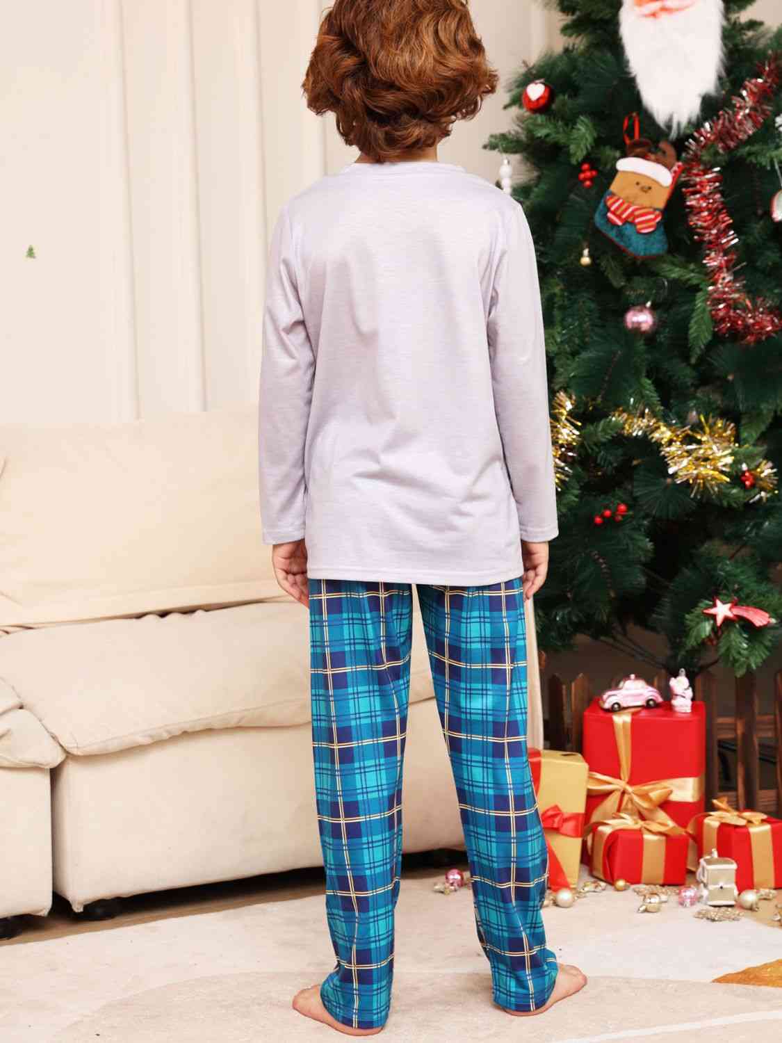 Rudolph Graphic Long Sleeve Top and Plaid Pants Set | Sugarz Chique Boutique