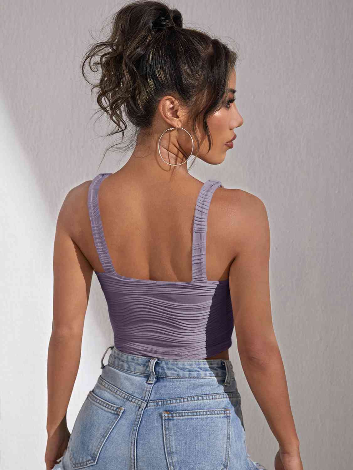 Chain Detail Square Neck Tank | Sugarz Chique Boutique