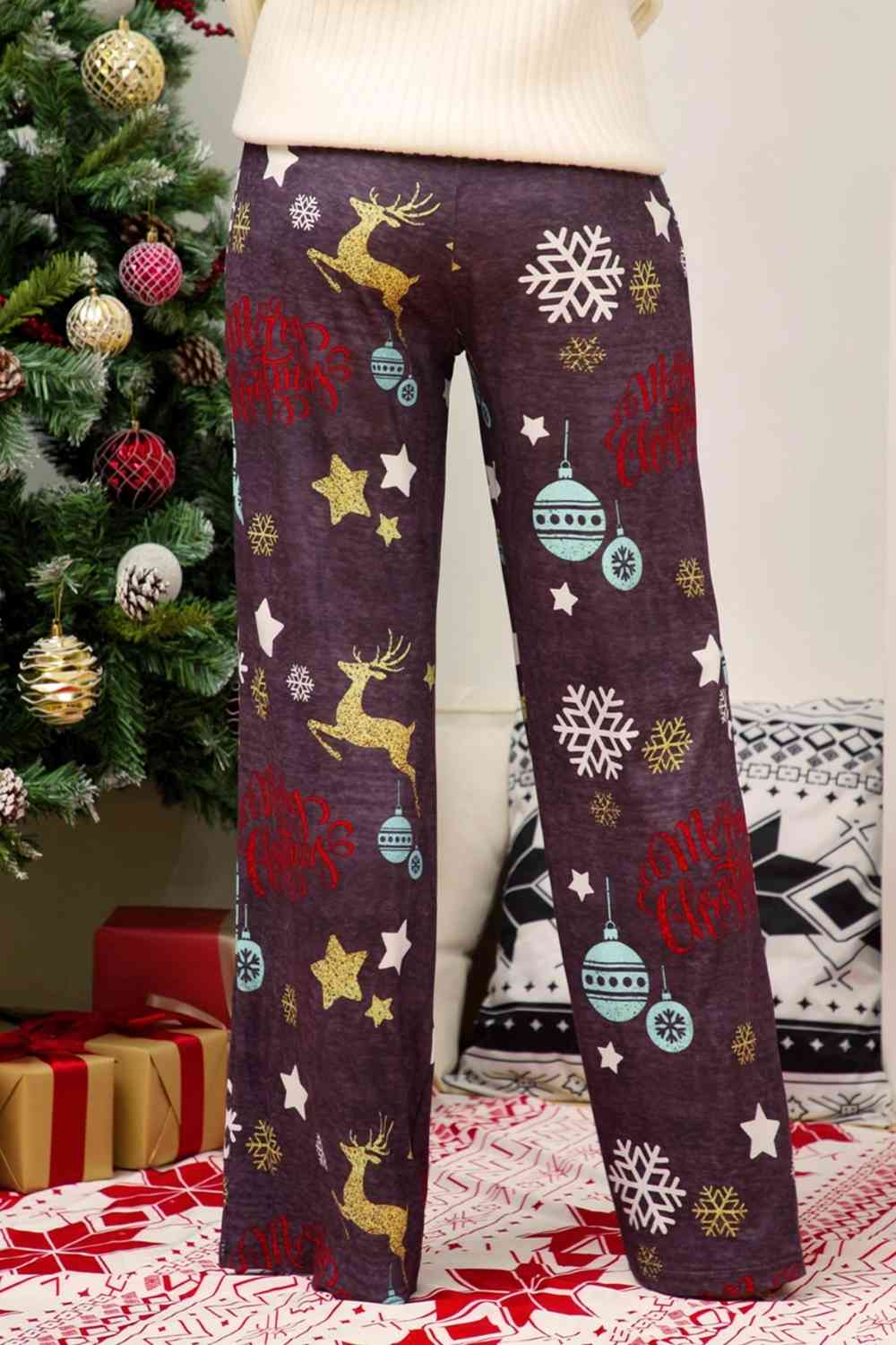 Christmas Straight Leg Pants | Sugarz Chique Boutique