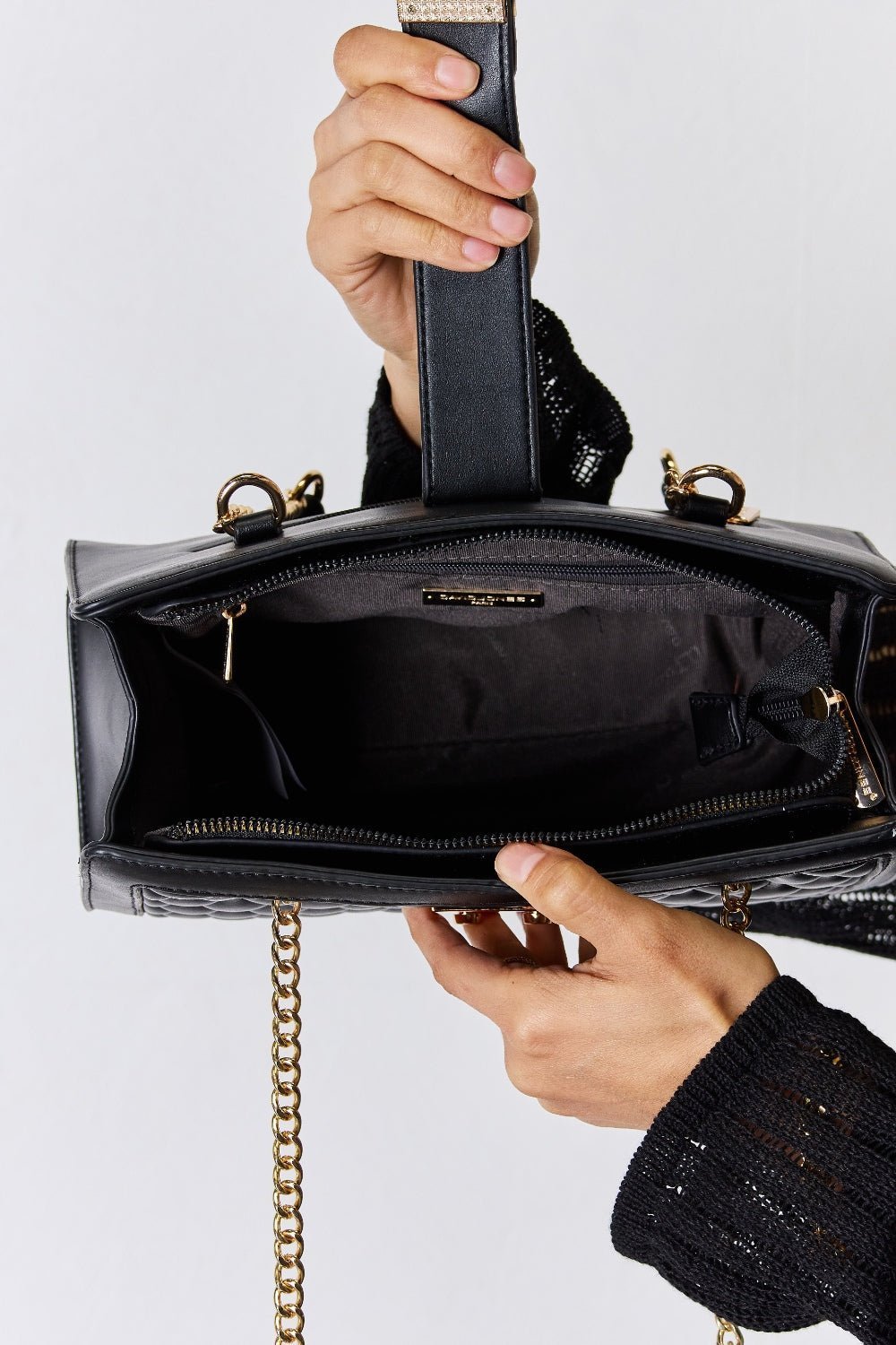 David Jones Quilted PU Leather Handbag | Sugarz Chique Boutique