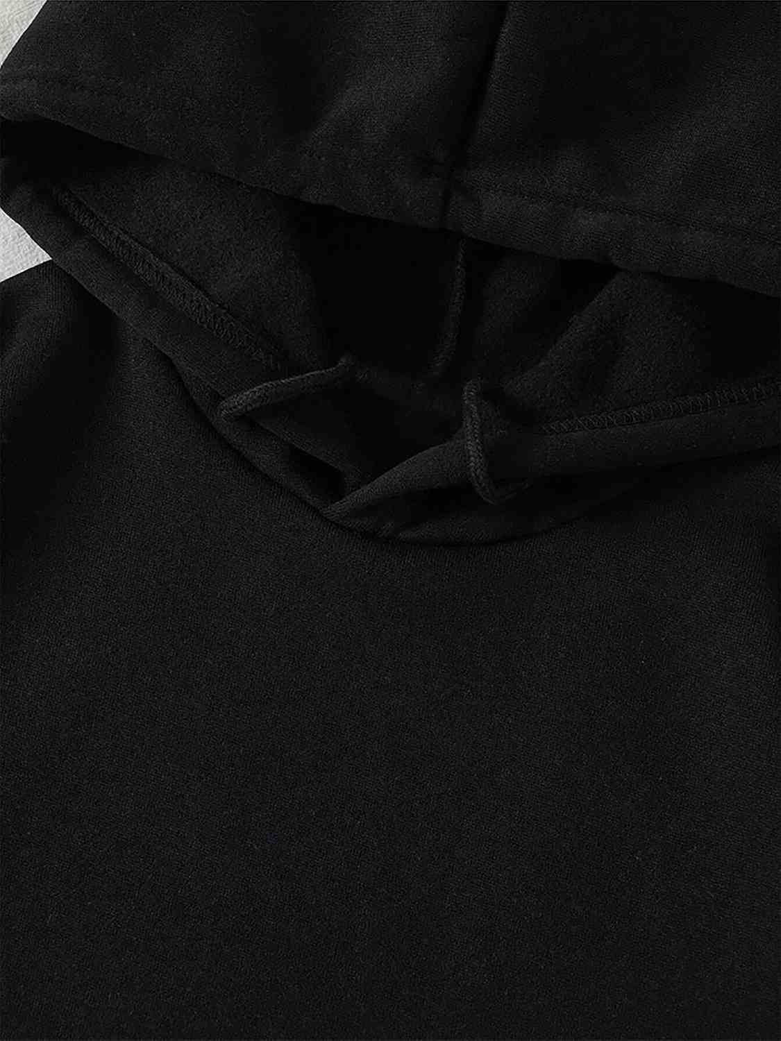 Graphic Drawstring Hoodie with Pocket | Sugarz Chique Boutique