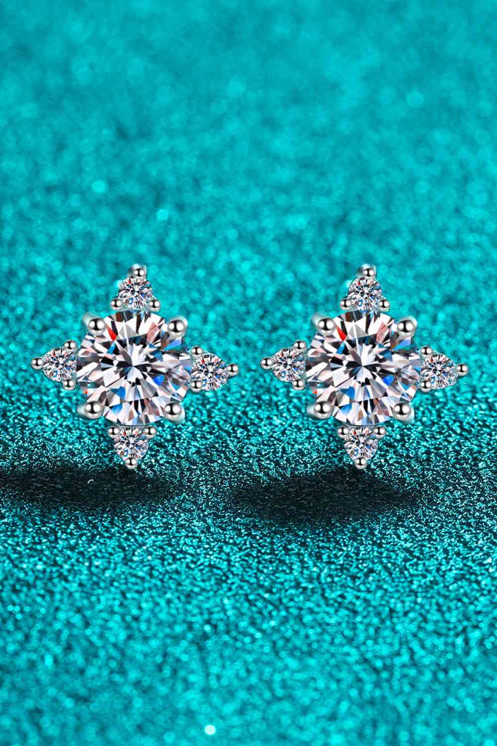 Four Leaf Clover 2 Carat Moissanite Stud Earrings | Sugarz Chique Boutique